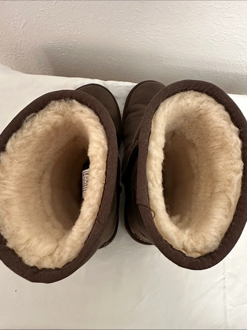 UGG Burnished Leather Shearling Short Boots